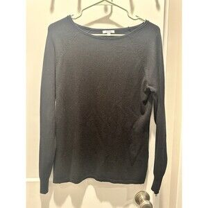 Women's Basic Milano Black Sweater Size Medium Light Weight